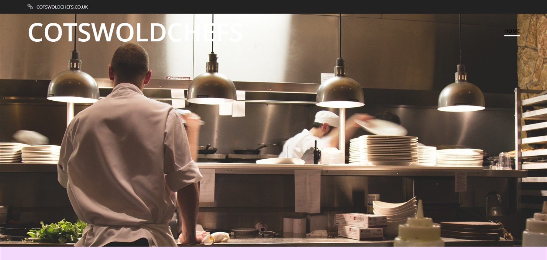 Cotswold Chefs homepage built by Swarm ICT