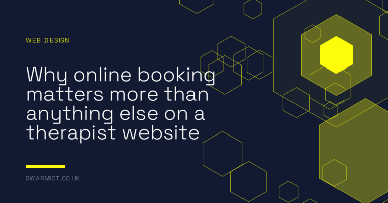Why online booking matters more than anything else on a therapist website