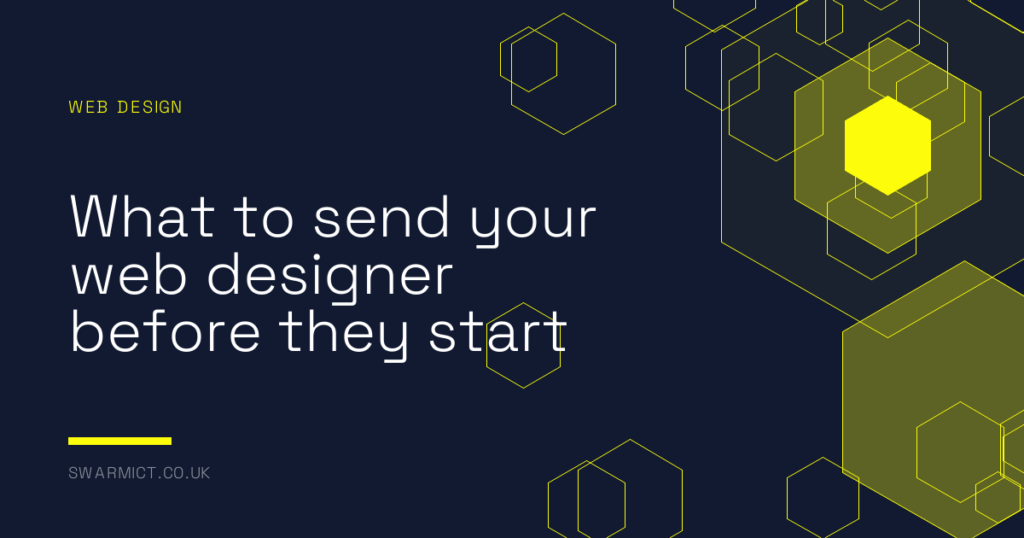 What to send your web designer before they start